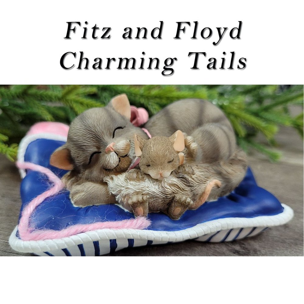 Fitz & Floyd Charming Tails Cat Nap NIB